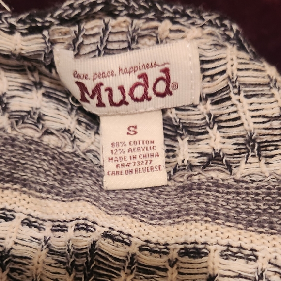 Mudd women's black and white long sweater size S - Picture 4 of 4